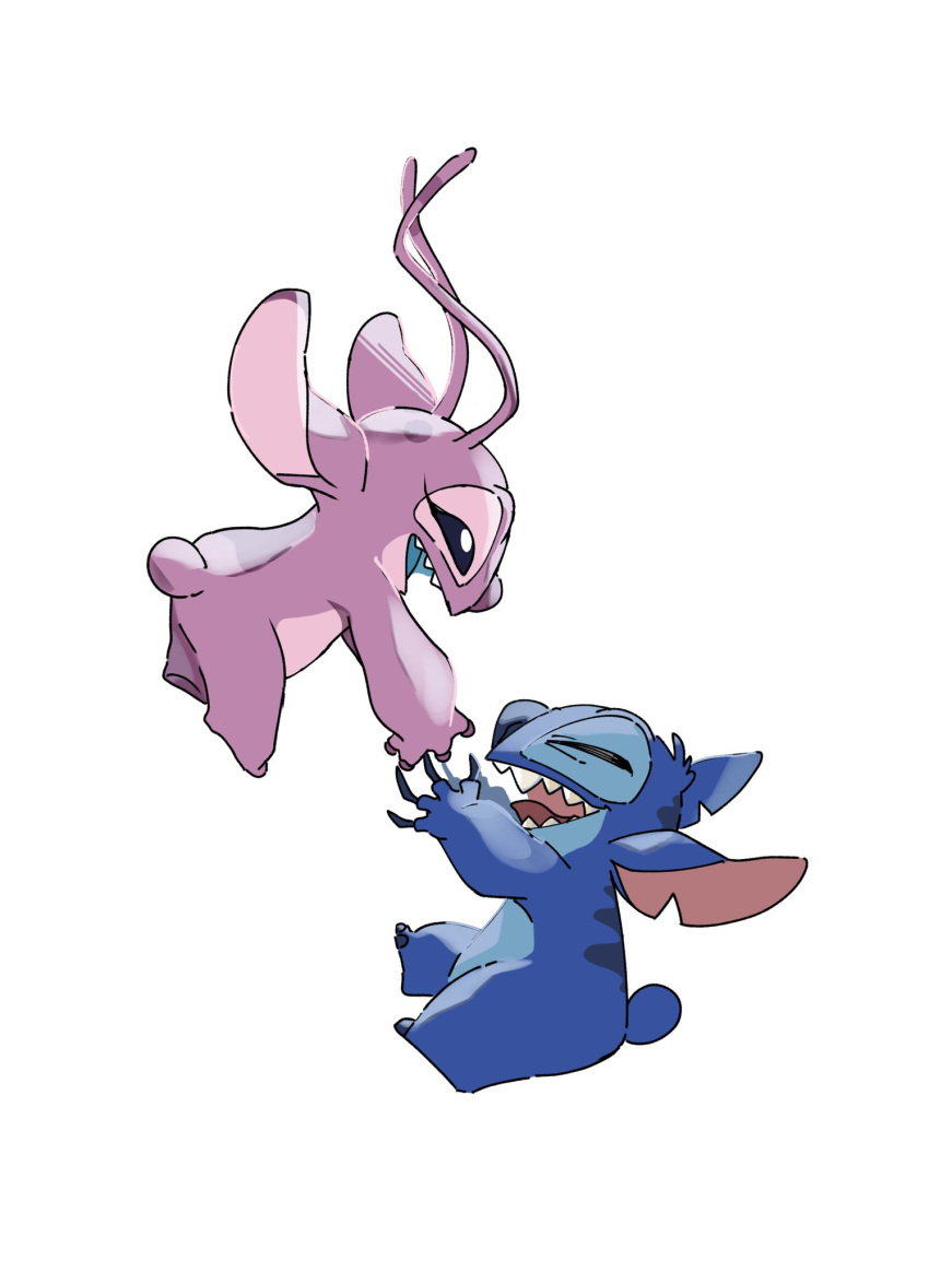 angel_(lilo_&amp;_stitch), antennae, blue_fur, closed_eyes, from_side, highres, lilo_&amp;_stitch, no_humans