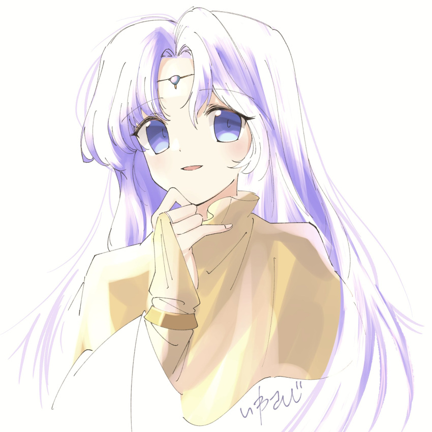 1girl, blue_eyes, circlet, commentary_request, curtained_hair, eyelashes, fire_emblem, fire_emblem:_thracia_776