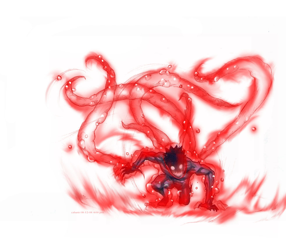 1boy, 2008, alternate_form, aura, blank_eyes, bubble, claws, dark_aura