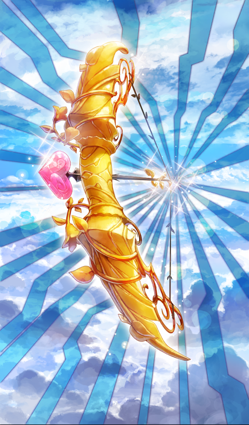 arrow_(projectile), blue_background, blue_sky, bow_(weapon), clouds, cloudy_sky, commentary, fate/grand_order