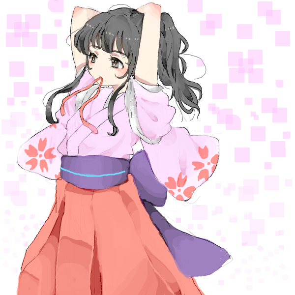 black_eyes, black_hair, kimono, sakura_taisen, samurai_girl, shinguuji_sakura