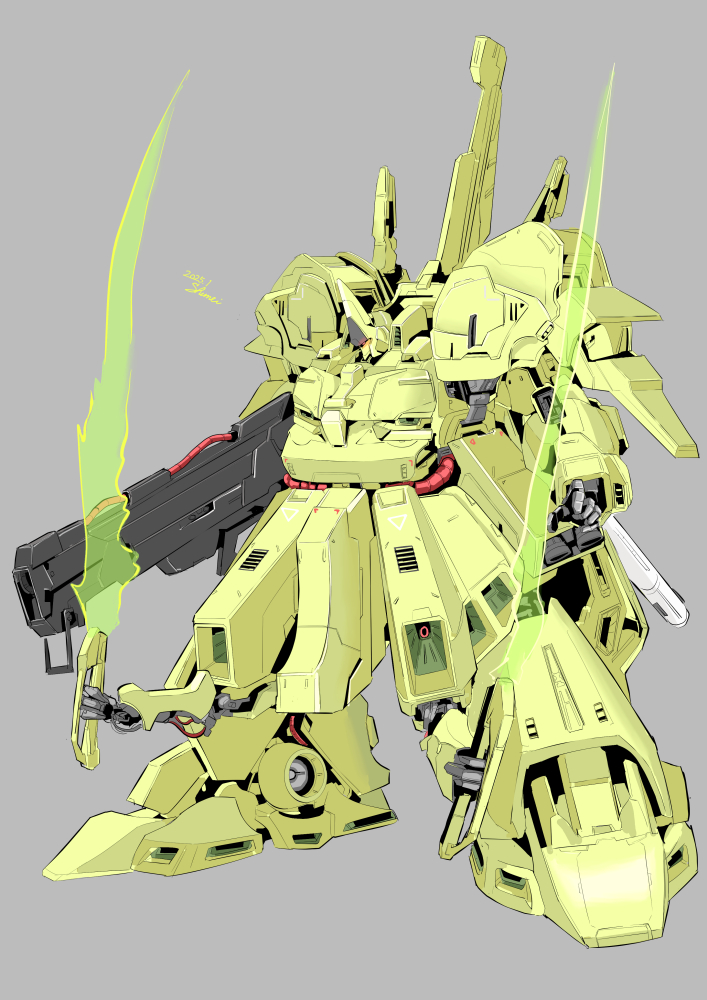 artist_name, beam_rifle, cable, commentary_request, dated, energy_gun, energy_sword, extra_arms