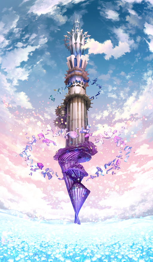 architecture, blue_flower, blue_sky, clouds, cloudy_sky, commentary, fate/grand_order, fate_(series)