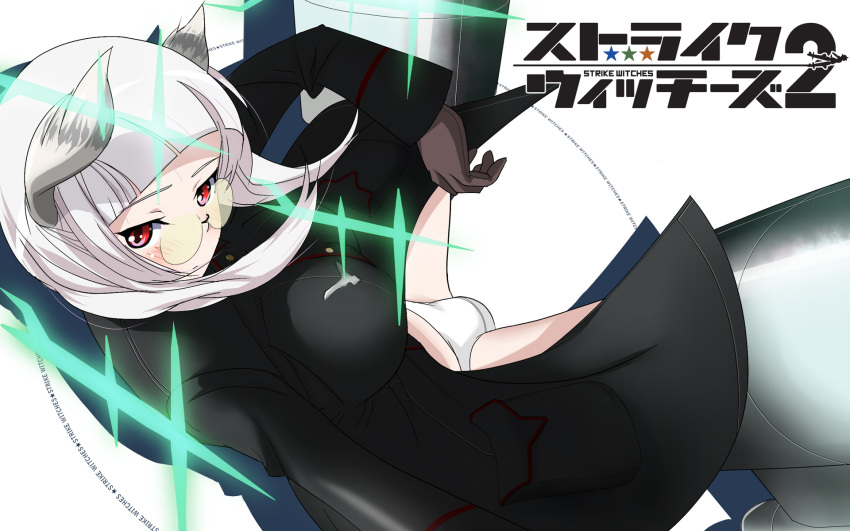 breasts, glasses, gloves, heidimarie_w_schnaufer, highres, hirschgeweih_antennas, kanchou_(karaja), large_breasts