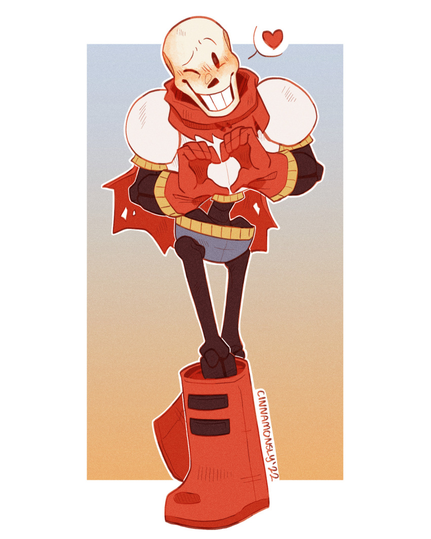 1boy, 2021, 2d, armor, artist_name, blue_shorts, blush, boots