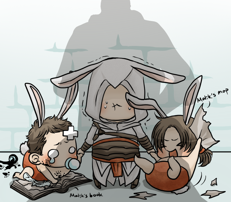animal_ears, assassin's_creed, assassin's_creed_ii, assassin's_creed, assassin's_creed_ii, brown_hair, bunny_ears, desmond_miles