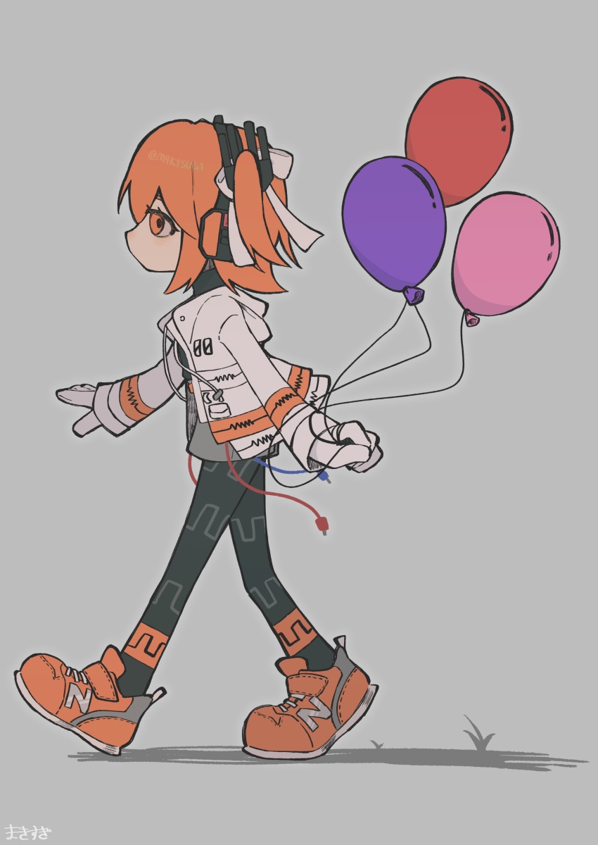 1girl, a.i._voice, absurdres, adachi_rei, balloon, belt, black_pantyhose, black_shirt