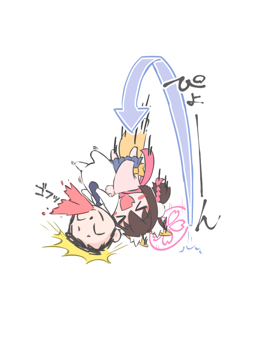 >_<, 1boy, 1girl, absurdres, animal_ear_fluff, animal_ears, blood, blood_from_mouth