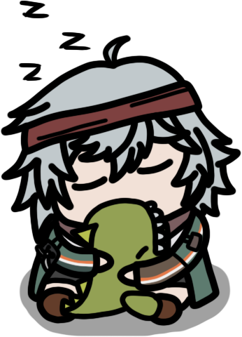 1girl, bandana, chibi, closed_eyes, english_commentary, full_body, girls'_frontline_2:_exilium, girls_frontline