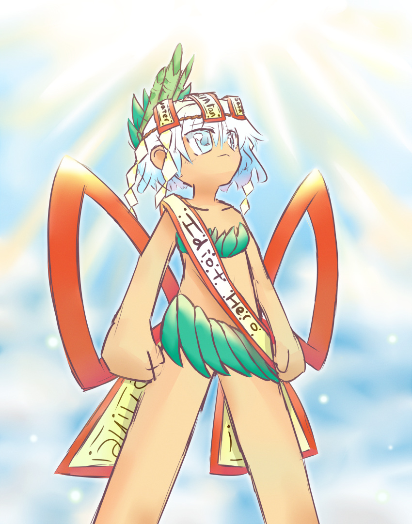 1other, absurdres, androgynous, bamboo, bikini, brilliant_pagoda_or_haze_castle, celeritas_lumen, expressionless