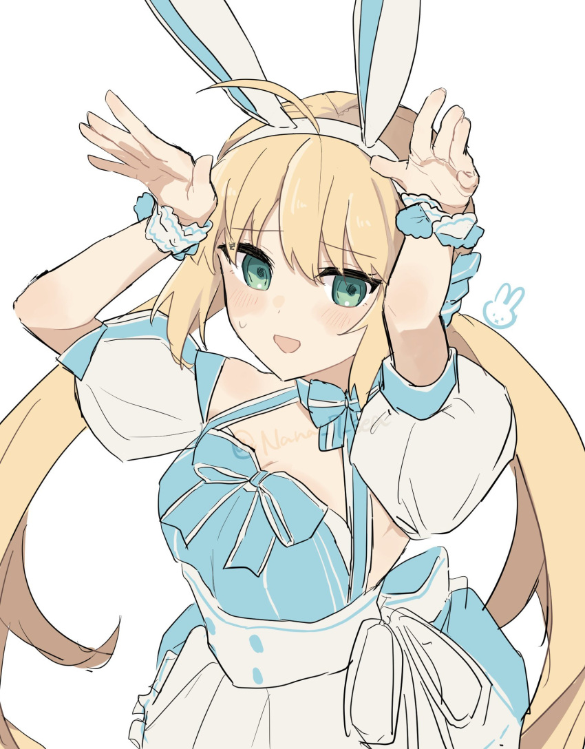 1234eabc, 1girl, ahoge, animal_ears, artoria_caster_(fate), artoria_caster_(swimsuit_berserker)_(fate), artoria_caster_(swimsuit_berserker)_(second_ascension)_(fate), artoria_pendragon_(fate)