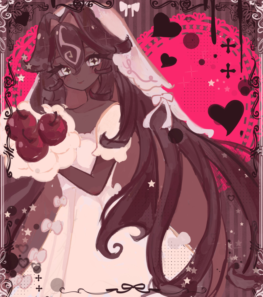 black_forest_cookie, boquet, cookie_run, cookie_run:_kingdom, dark-skinned_female, dark_skin, veil, wedding_dress