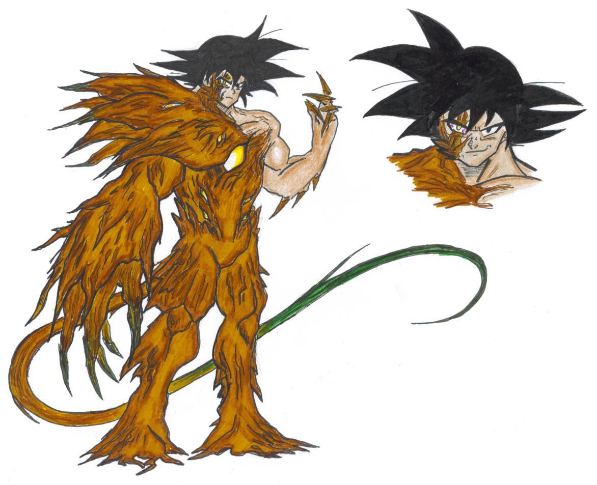 1boy, alternate_form, alternate_universe, arm_spikes, asymmetrical_arms, black_eyes, black_hair, bloodshot_eyes