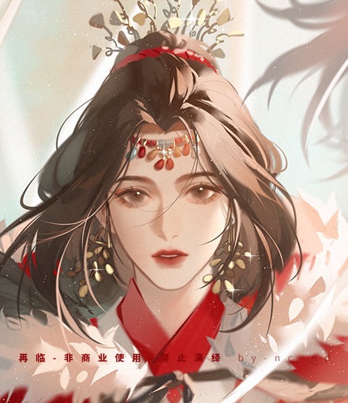 1girl, artist_name, black_hair, branch, brown_eyes, chinese_clothes, chinese_text, dress