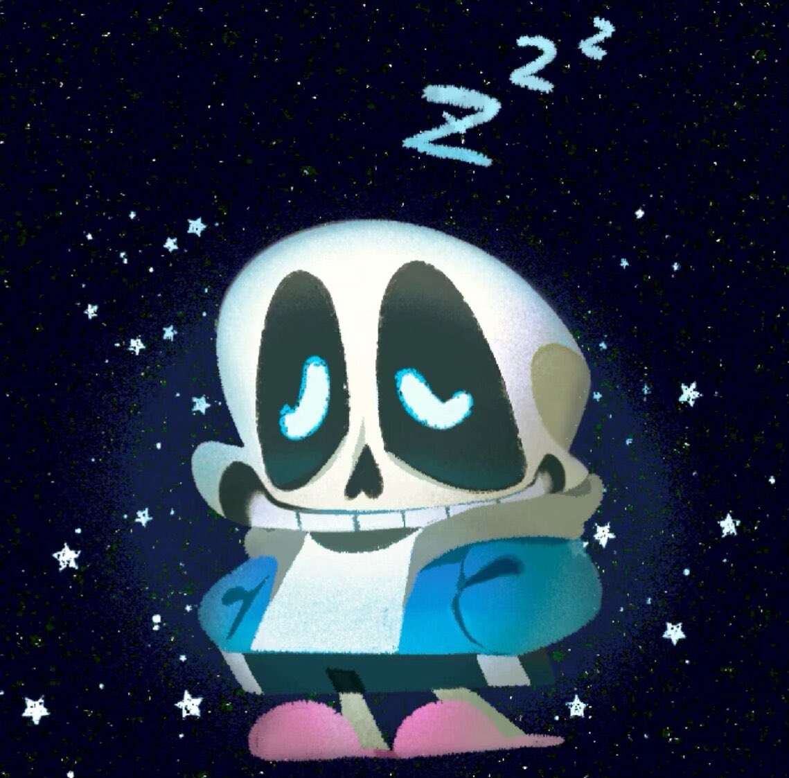 1boy, ache13337003, blue_jacket, chibi, hood, hooded_jacket, jacket, pink_slippers