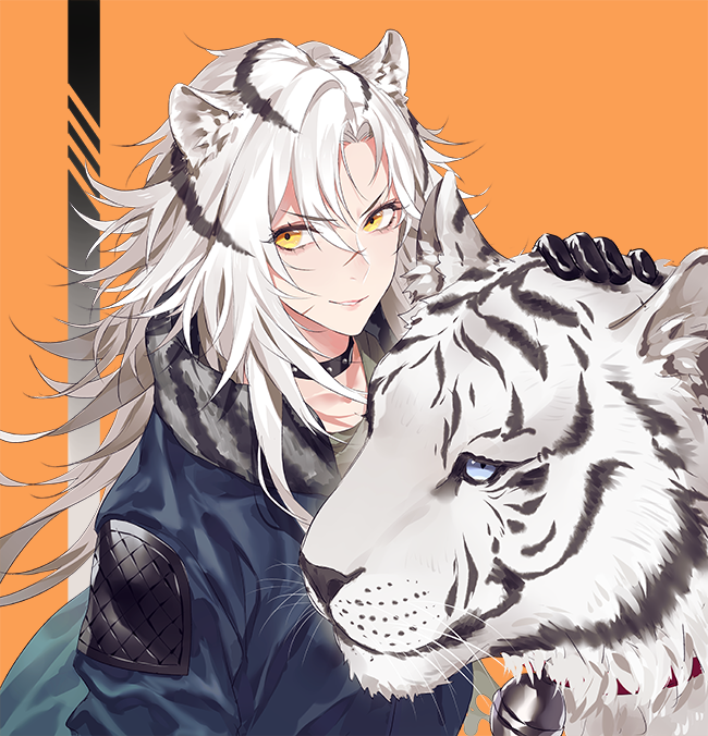 1girl, animal, animal_ear_fluff, animal_ears, arknights, bell, black_choker, black_gloves