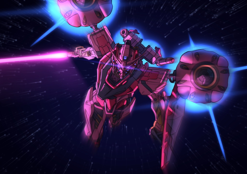 bit_(gundam), dashing, energy_sword, glowing, glowing_eyes, gundam, gundam_gquuuuuux, highres
