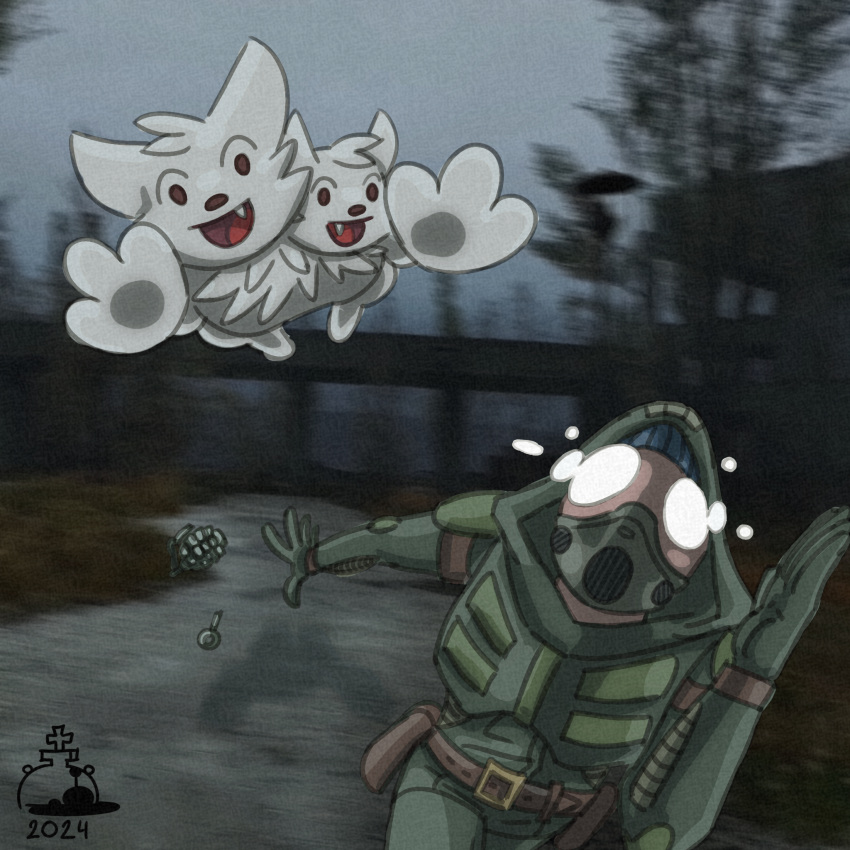 2024, antykvarnyy_kalamar, boykisser, chimera, crying, explosive, game_screenshot, gas_mask