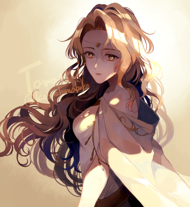 1girl, blonde_hair, circlet, closed_mouth, commentary_request, edain_(fire_emblem), fire_emblem, fire_emblem:_genealogy_of_the_holy_war
