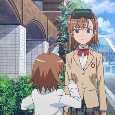 2girls, ahoge, animated, animated_gif, blazer, brown_eyes, brown_hair, closed_eyes