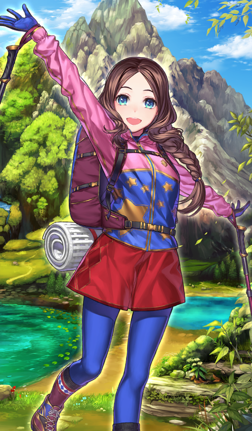 1girl, arm_above_head, backpack, bag, black_boots, black_socks, blue_boots, blue_eyes