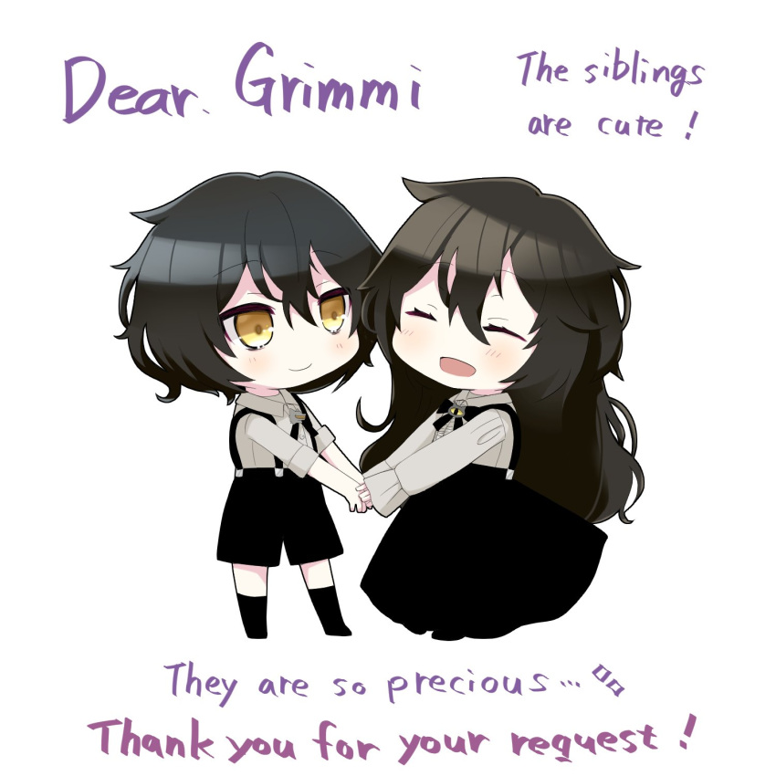 1930s_fashion, 1boy, 1girl, black_bow, black_bowtie, black_hair, black_shoes, black_socks