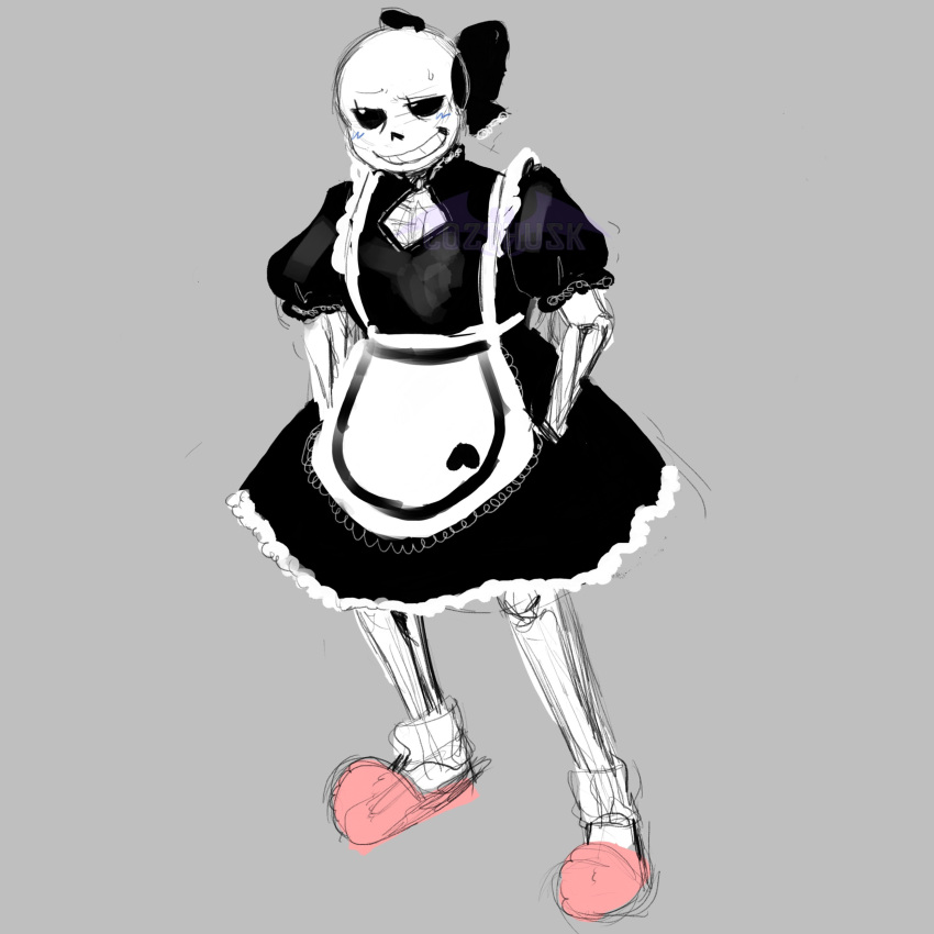 1boy, 2024, 2d, absurdres, black_bow, bow, commentary, crossdressing