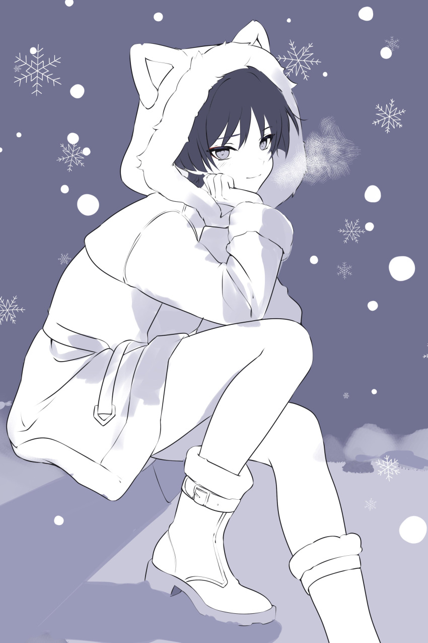 1boy, absurdres, alternate_costume, animal_ear_hood, animal_ears, blunt_ends, boots, cat_ears