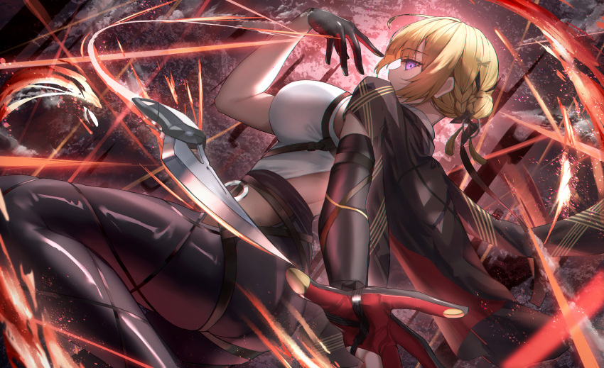 1girl, absurdres, backless_shirt, black_coat, black_gloves, black_pants, blonde_hair, coat
