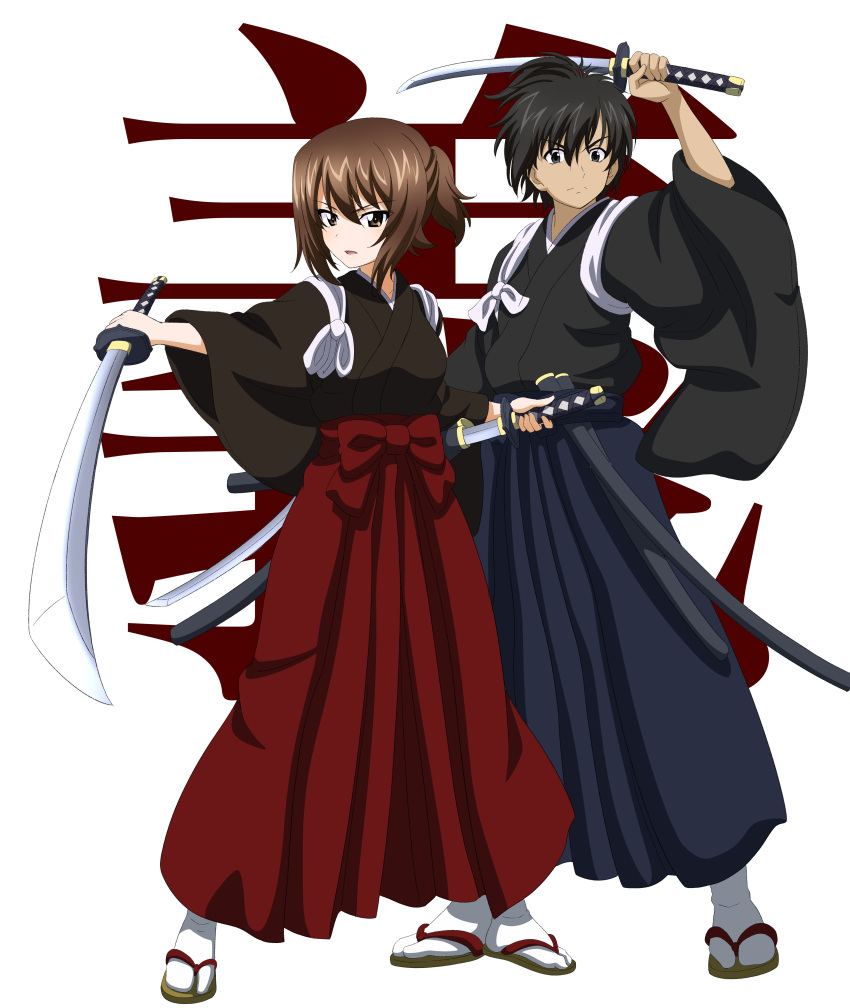 1boy, 1girl, absurdres, commission, commissioner_upload, girls_und_panzer, highres, ichigo_100_percent