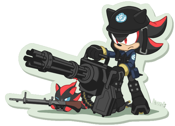 1boy, aiming, alternate_costume, animated, animated_gif, black_gloves, chao_(sonic), combat_helmet