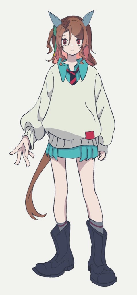 1girl, amate_yuzuriha, amate_yuzuriha_(cosplay), animal_ears, aqua_shirt, aqua_skirt, black_boots, black_necktie