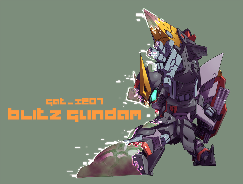 chibi, gundam, gundam_seed, king_of_unlucky, mecha, no_humans, outstretched_arm, profile