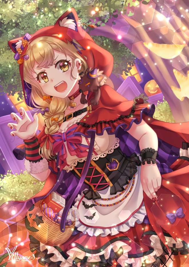 1girl, animal_collar, animal_ear_fluff, animal_ear_hood, animal_ears, animal_on_shoulder, animal_print, apron