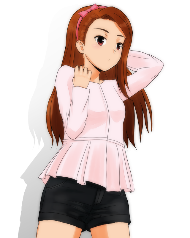 hairband, idolmaster, idolmaster_2, long_hair, minase_iori, minato-13, minato_kazumi, red_eyes