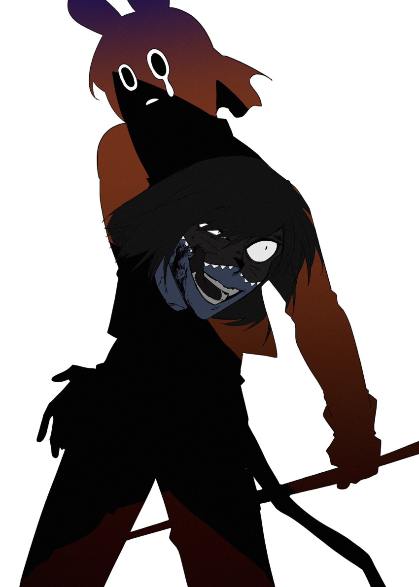 1boy, animal_hat, blood, blood_on_face, cat_hat, coco_199788, cowboy_shot, double_exposure