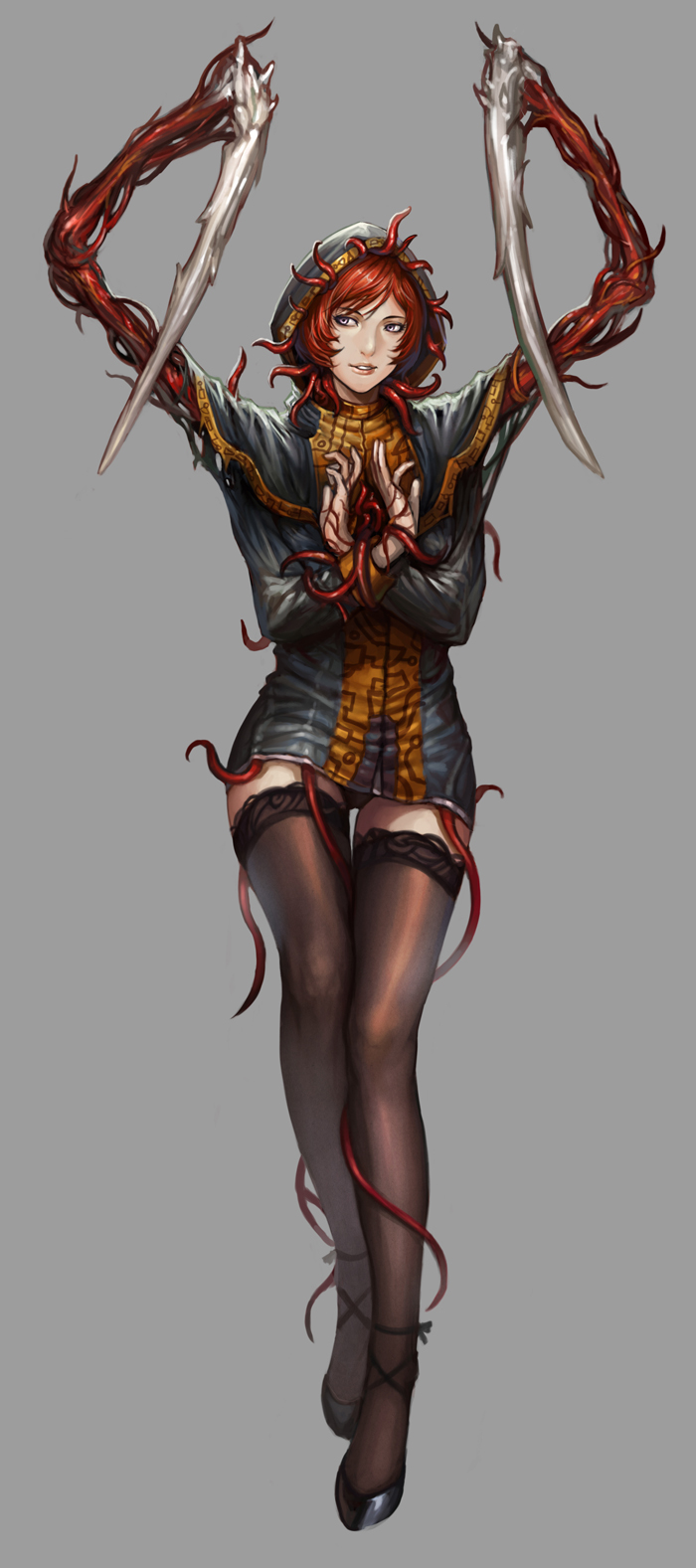 black_legwear, black_thighhighs, dead_space, dead_space_2, highres, hood, legs, lieqi_hun