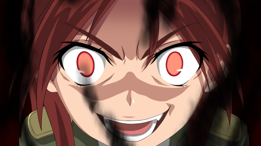 :d, close, evil_grin, evil_smile, fangs, grin, military, military_uniform