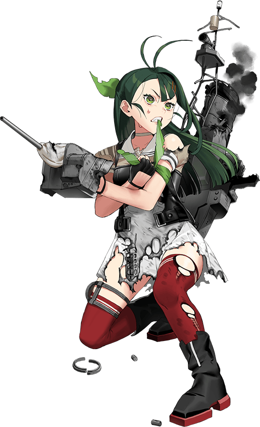 1girl, adapted_turret, ahoge, antenna_hair, apron, black_boots, black_gloves, boots