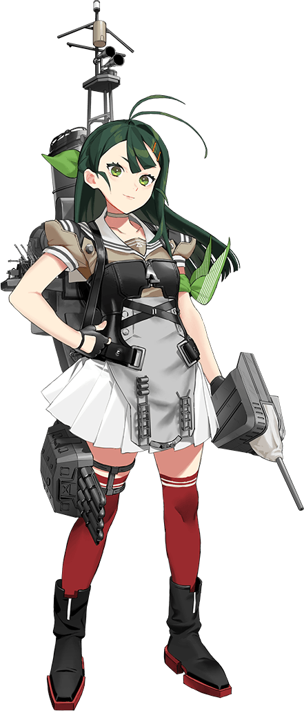 1girl, adapted_turret, ahoge, antenna_hair, apron, bad_link, black_boots, black_gloves