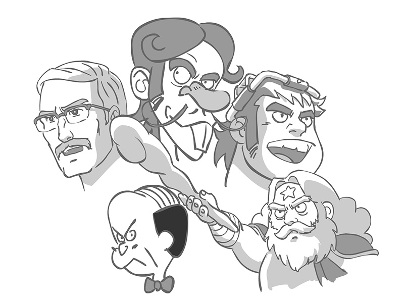 5boys, :d, aesuck, benkei_kuruma, bikkuriman, bow, bowtie, buck_teeth