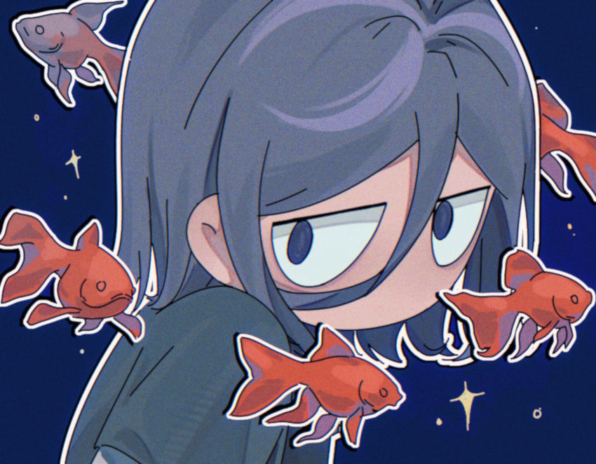 1other, androgynous, angel_martinez, blue_eyes, blue_hair, bob_cut, clinical_trial_(game), deformed