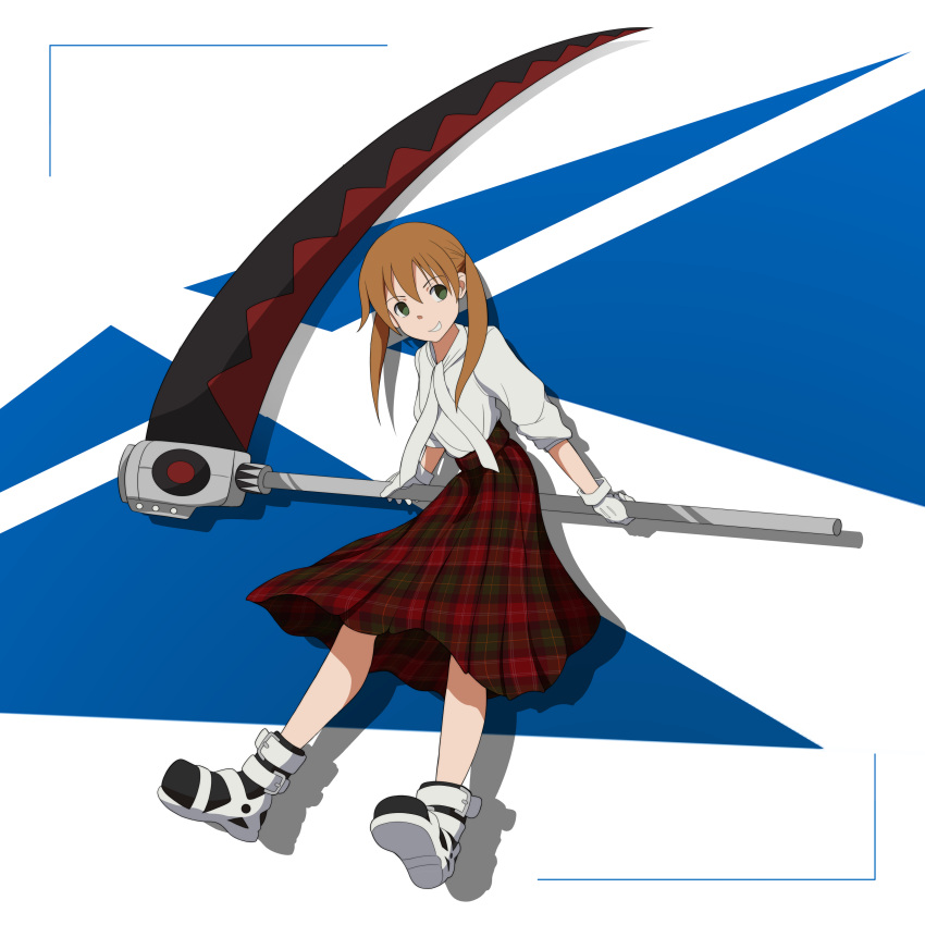 1girl, absurdres, artistc0, black_shoes, commission, commissioner_upload, gloves, green_eyes