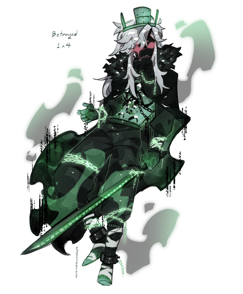 1other, 1x1x1x1_(roblox), black_cape, black_pants, cape, chain, colored_sclera, colored_skin