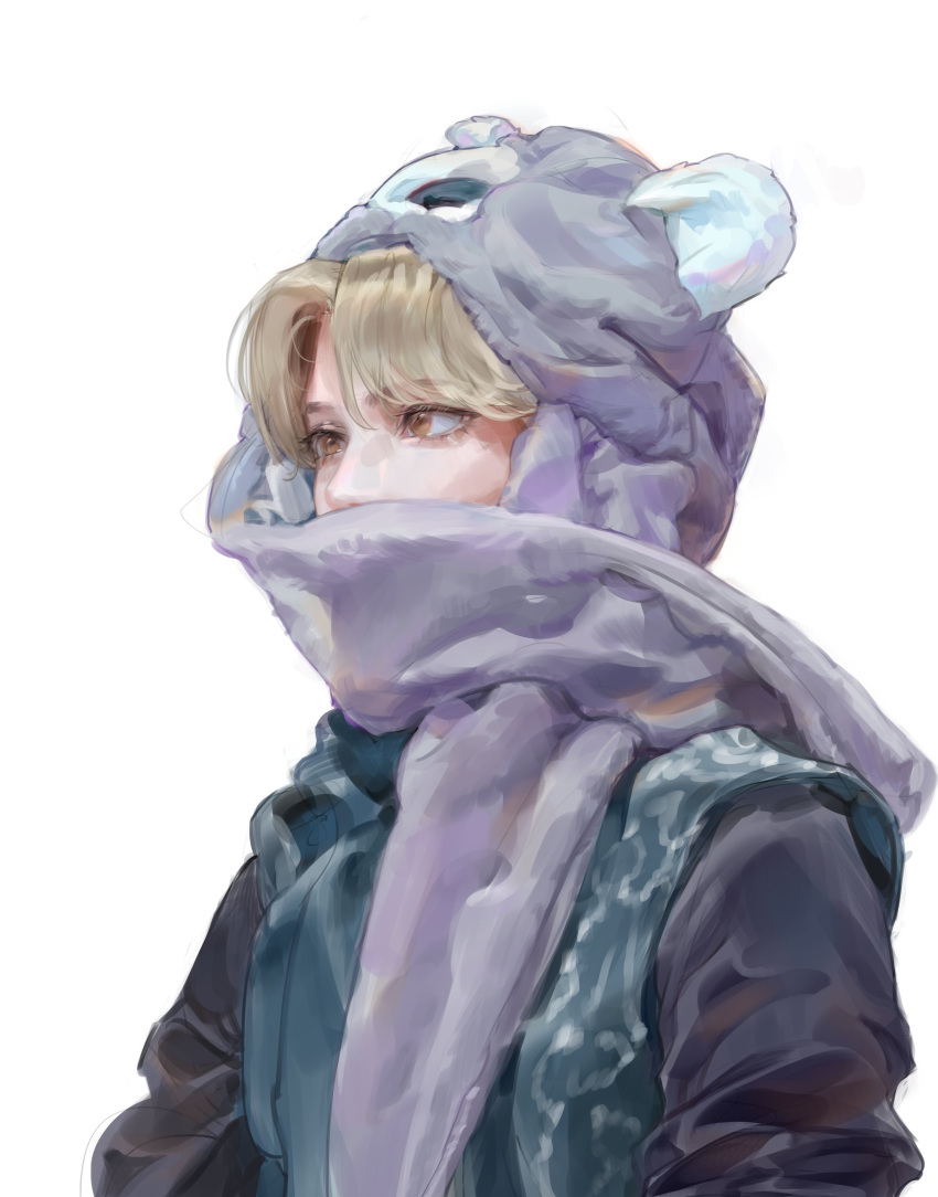 1boy, absurdres, bad_link, blonde_hair, bm94199, felix_(stray_kids), hat, highres