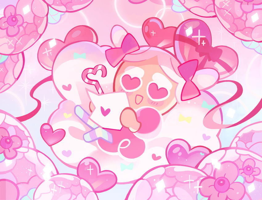 1girl, :d, absurdly_long_hair, bad_source, blue_bow, blush_stickers, bow, chibi