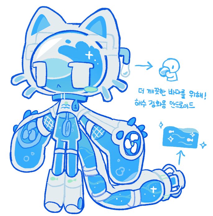 1other, animal_ears, blush_stickers, bomal1215, bubble_wand, cat_ears, cat_tail, frown