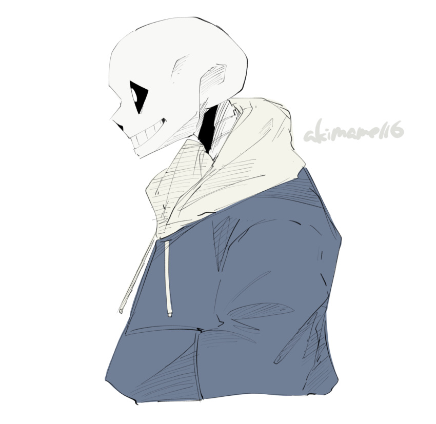 1boy, 2022, 2d, akimame116, artist_name, blue_jacket, digital_media, drawstring