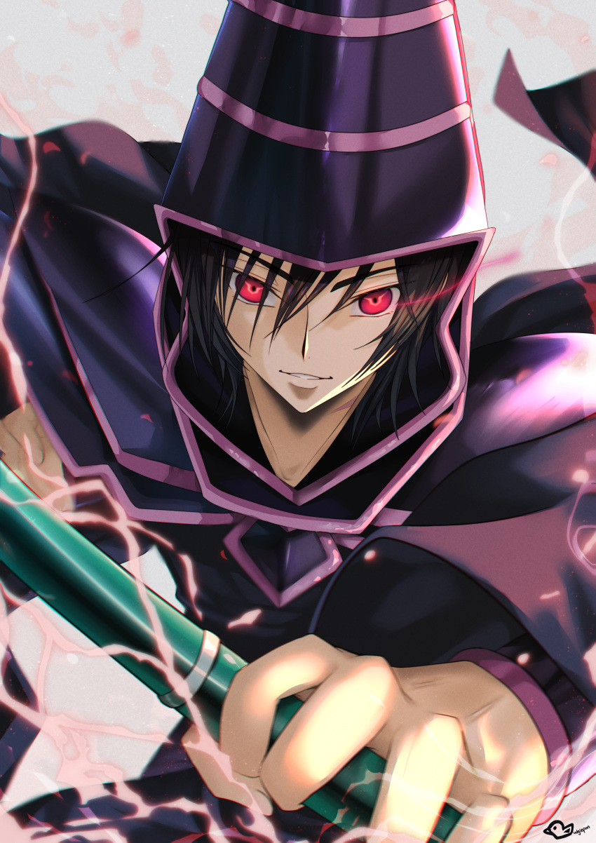 1boy, absurdres, armor, black_armor, black_hair, budgiepon, code_geass, commentary