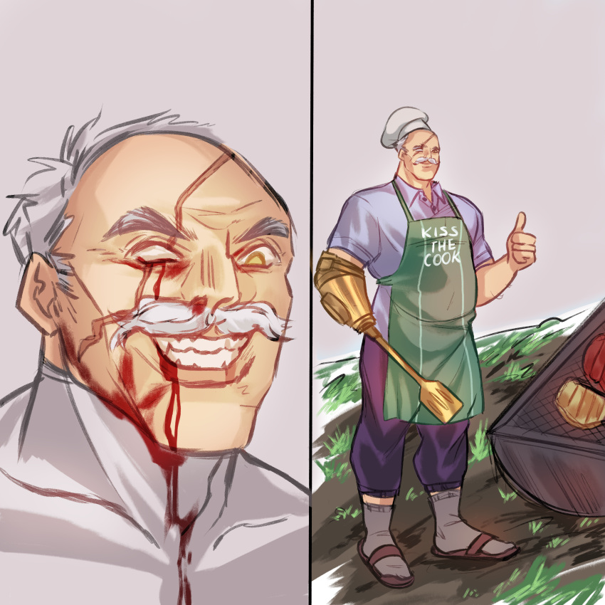 absurdres, balding, blind_eye, conquest_(invincible), facial_hair, highres, invincible_(series), mustache